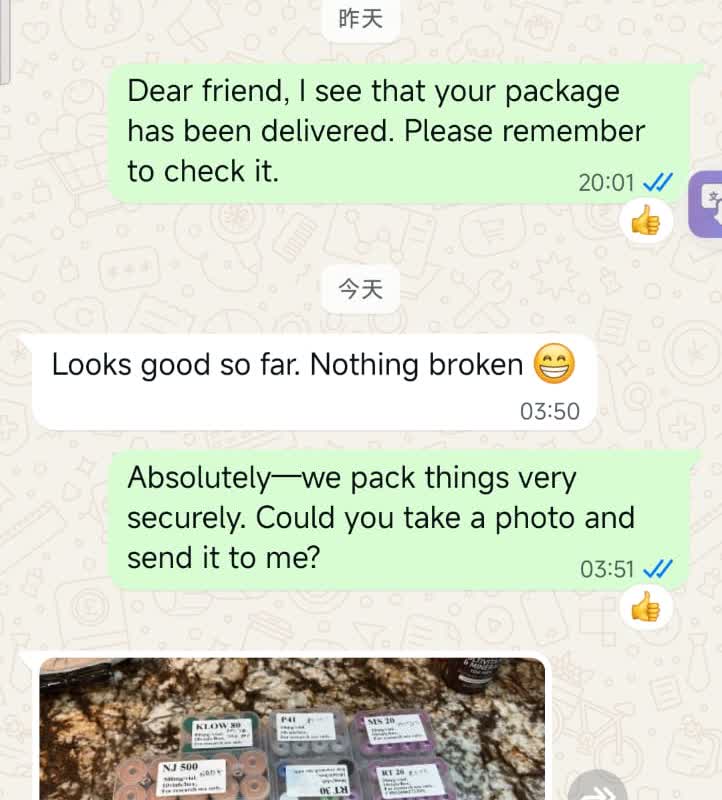 Customer WhatsApp delivery confirmation